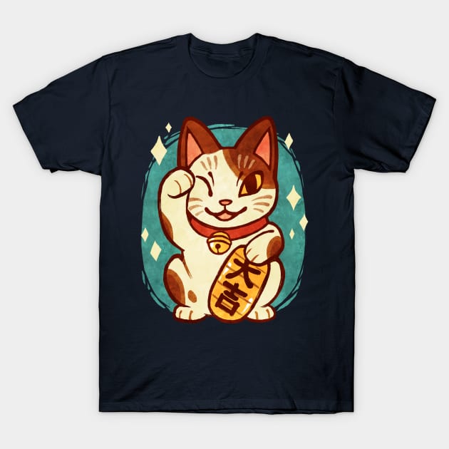 Lucky Cat T-Shirt by Kerri Aitken